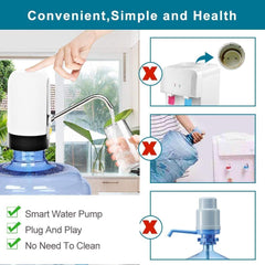 Urja Enterprise Automatic Wireless Water Can Dispenser Pump for 20 Litre Bottle Can, White/Black
