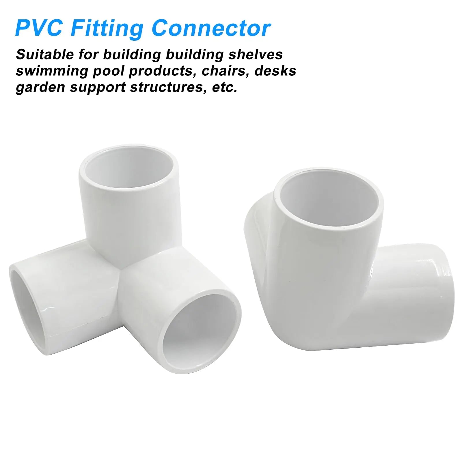 Urja Enterprise 4 Pcs 4-Way PVC Elbow Pipe Fitting – Durable Furniture Grade Corner Connector for DIY Racks, Shelves & Garden Support Structures Urja Enterprise