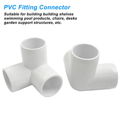 Urja Enterprise 4 Pcs 4-Way PVC Elbow Pipe Fitting – Durable Furniture Grade Corner Connector for DIY Racks, Shelves & Garden Support Structures Urja Enterprise