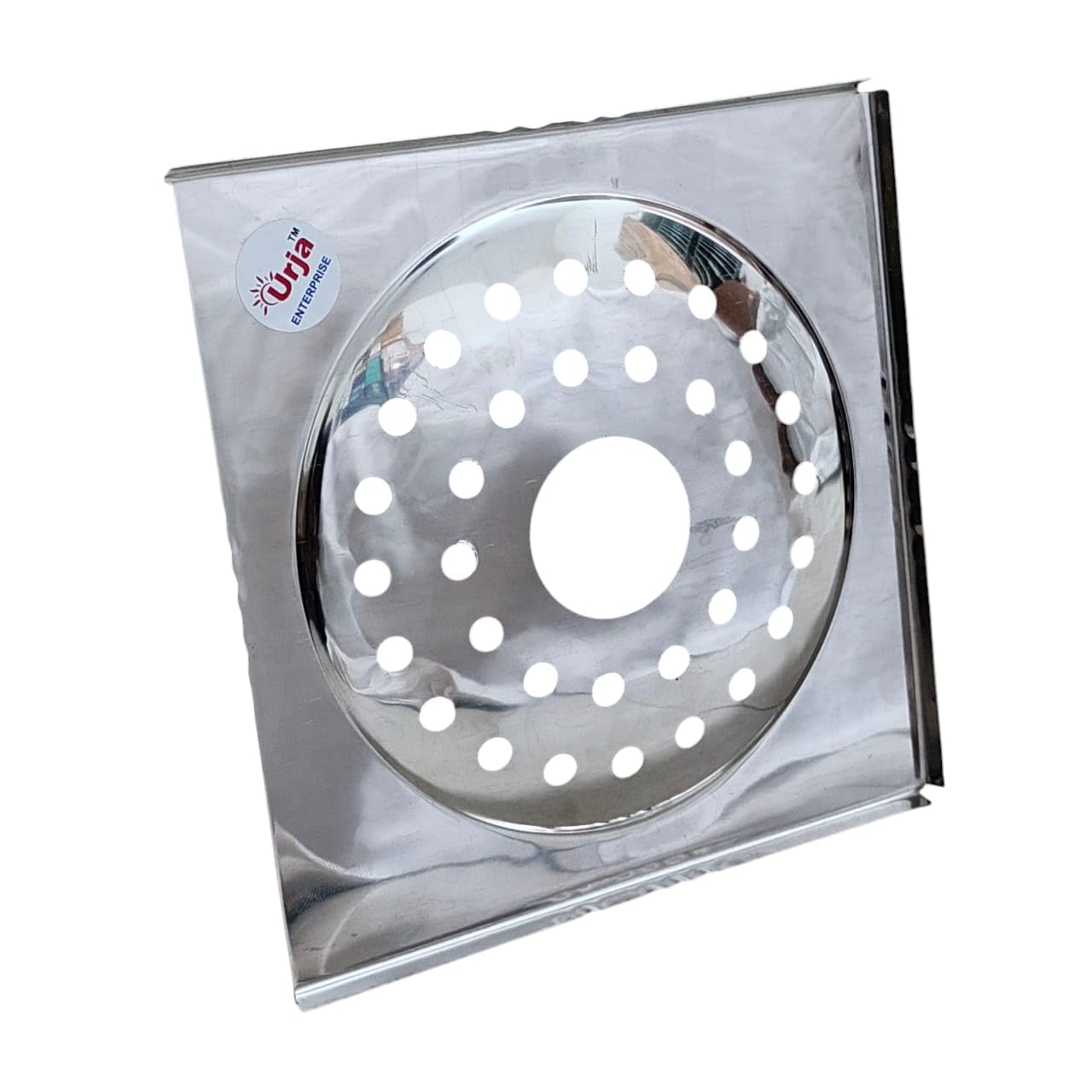 Urja Enterprise Sqaure Round Cut Floor Drain | Premium Stainless Steel | 6 x 6 inches | Pack of 1 Urja Enterprise