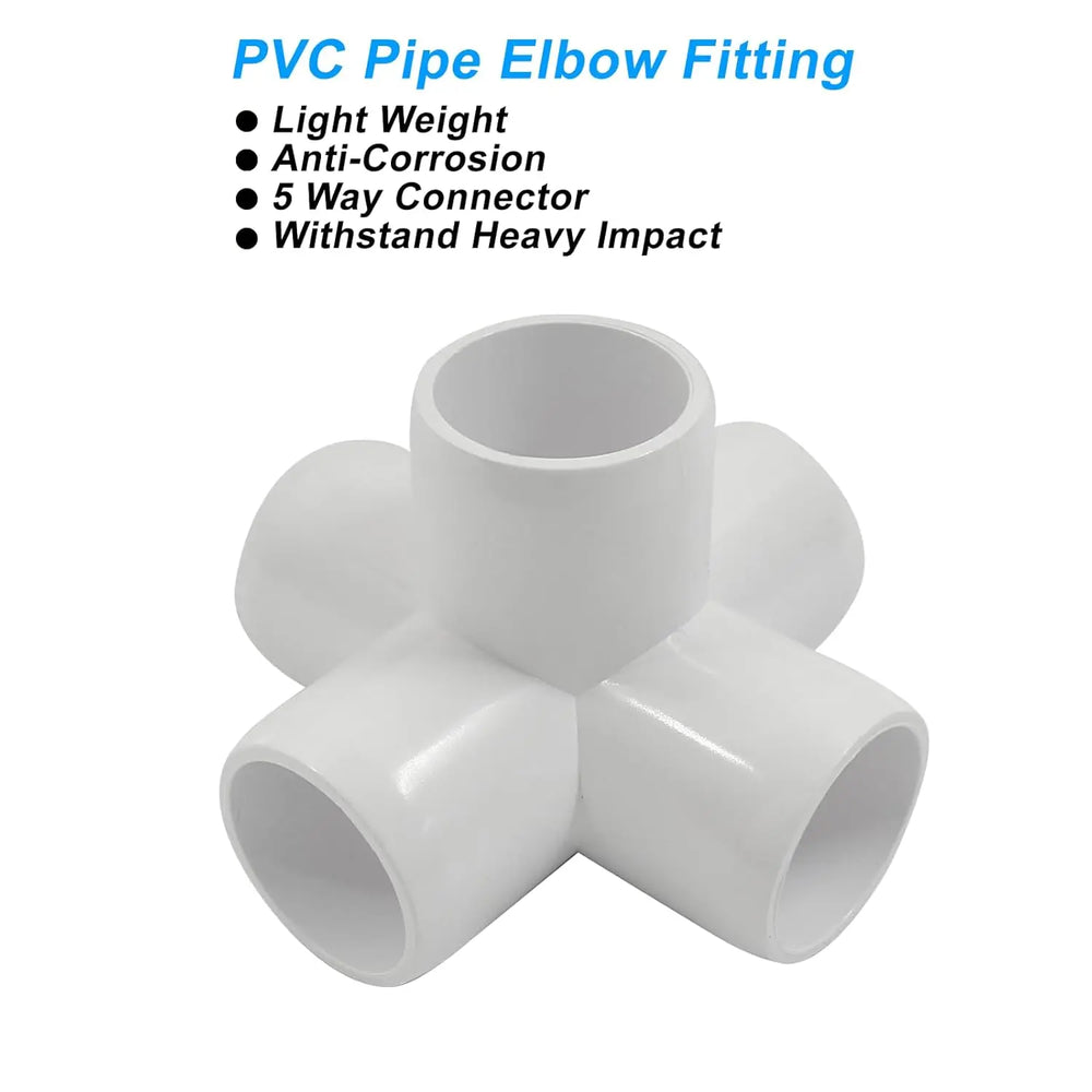 Urja Enterprise 4 Pcs 4-Way PVC Elbow Pipe Fitting – Durable Furniture Grade Corner Connector for DIY Racks, Shelves & Garden Support Structures Urja Enterprise