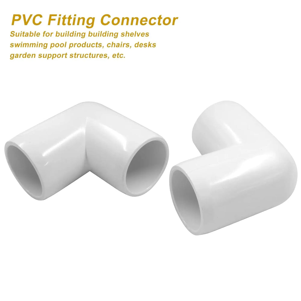 Urja Enterprise 4 Pcs 4-Way PVC Elbow Pipe Fitting – Durable Furniture Grade Corner Connector for DIY Racks, Shelves & Garden Support Structures Urja Enterprise