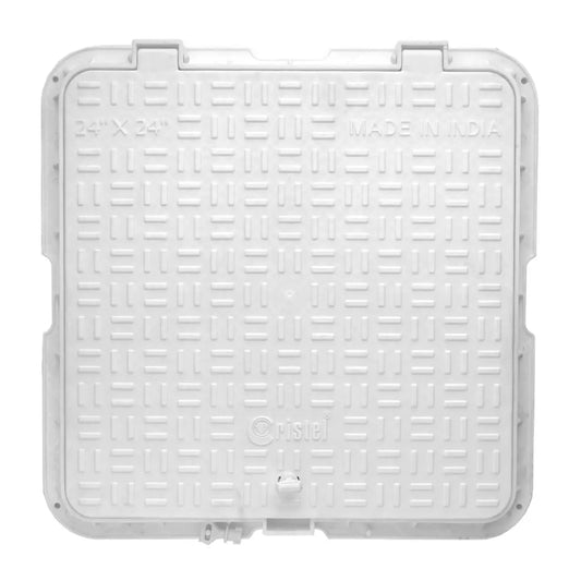Urja Enterprise PVC Manhole Cover Floor | Drainage Cover | Chamber Cover Heavy and with loak 5 Ton Capacity (1 pcs) (24 x 24)