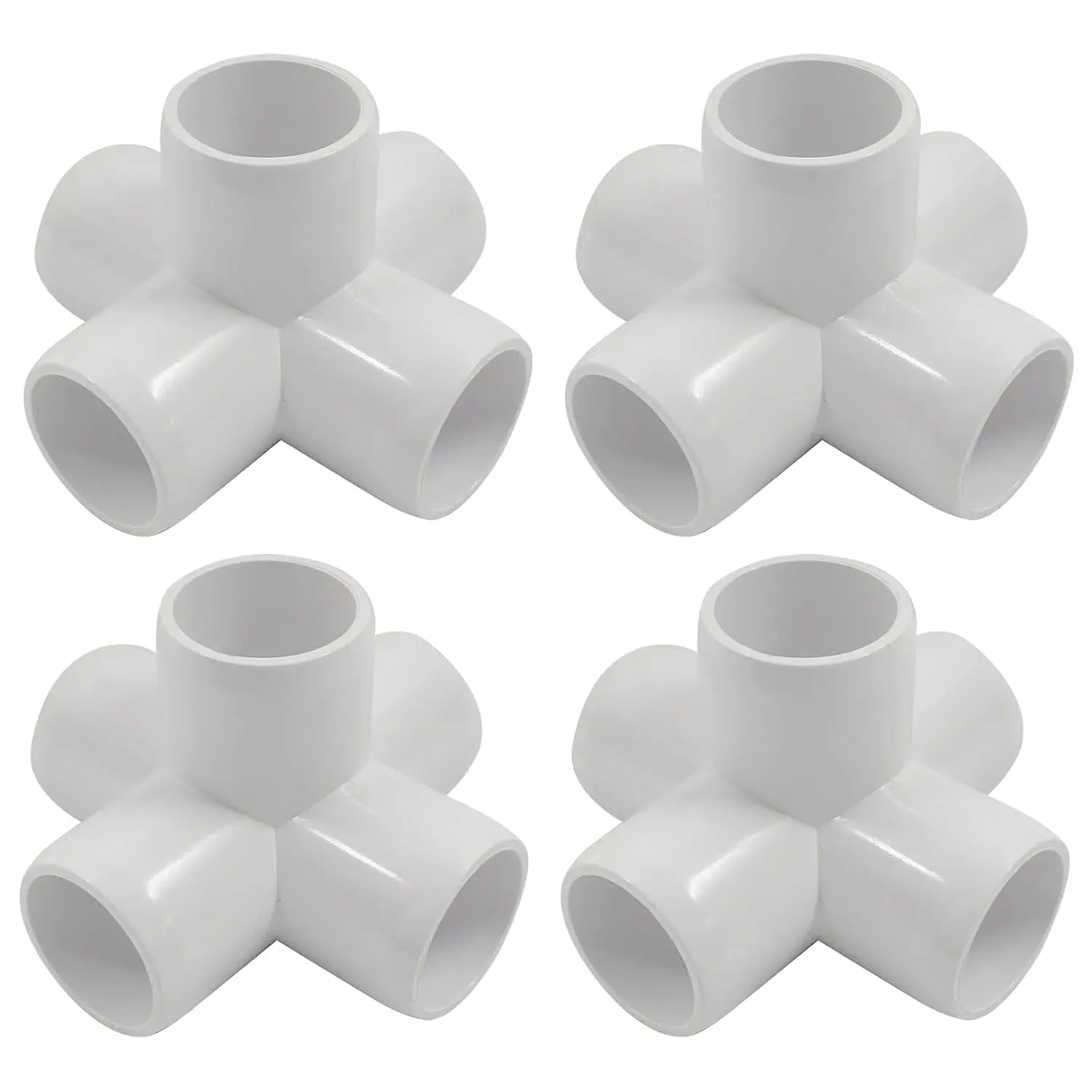 Urja Enterprise 4 Pcs 4-Way PVC Elbow Pipe Fitting – Durable Furniture Grade Corner Connector for DIY Racks, Shelves & Garden Support Structures Urja Enterprise