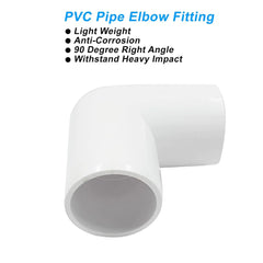 Urja Enterprise 4 Pcs 4-Way PVC Elbow Pipe Fitting – Durable Furniture Grade Corner Connector for DIY Racks, Shelves & Garden Support Structures Urja Enterprise