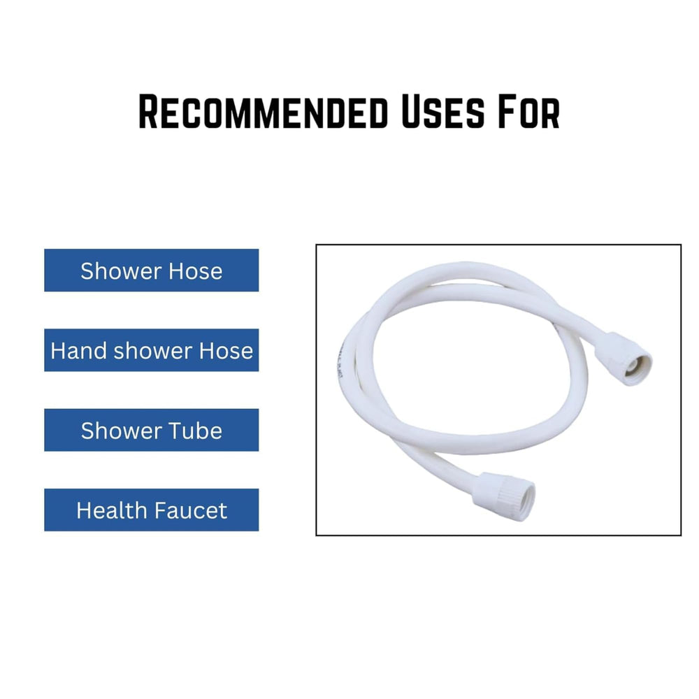 New Ware® PVC Shower Hose for Handheld Shower & Health Faucet|Hose Pipe Water Supply Lines for All Type of Water Faucet|Bidet|Flexible Heavy Duty Tube for Bathroom, Toilet & Home (1.5 Meter) Urja Enterprise