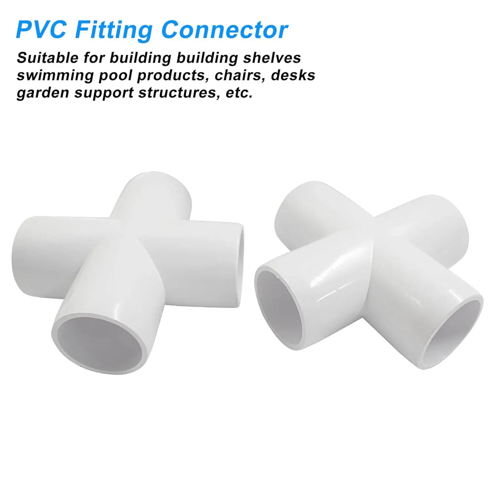 Urja Enterprise 4 Pcs 4-Way PVC Elbow Pipe Fitting – Durable Furniture Grade Corner Connector for DIY Racks, Shelves & Garden Support Structures Urja Enterprise