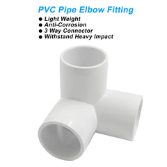 Urja Enterprise 4 Pcs 4-Way PVC Elbow Pipe Fitting – Durable Furniture Grade Corner Connector for DIY Racks, Shelves & Garden Support Structures Urja Enterprise