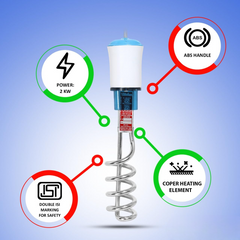 Urja Enterprise Copper 1500 W Immersion Rod Heater For Home|Water Heater Rod For Efficient Heating|With Anti-Corrosive Nickel Plating|ISI Approvel Safety & QualityBlack/silver
