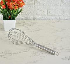 Urja Enterprise Stainless Steel Manual Hand Whisk - Balloon Wire Whisk for Mixing, Beating, Whipping & Blending, Kitchen Baking & Cooking Beater Tool for Egg, Cake Batter, Cream, Sauces & Drinks (20CM)