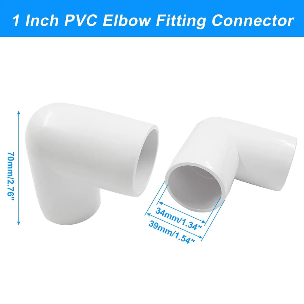 Urja Enterprise 4 Pcs 4-Way PVC Elbow Pipe Fitting – Durable Furniture Grade Corner Connector for DIY Racks, Shelves & Garden Support Structures Urja Enterprise