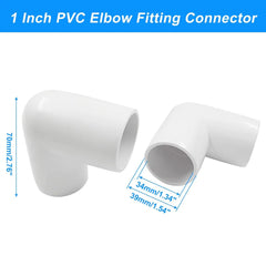 Urja Enterprise 4 Pcs 4-Way PVC Elbow Pipe Fitting – Durable Furniture Grade Corner Connector for DIY Racks, Shelves & Garden Support Structures Urja Enterprise