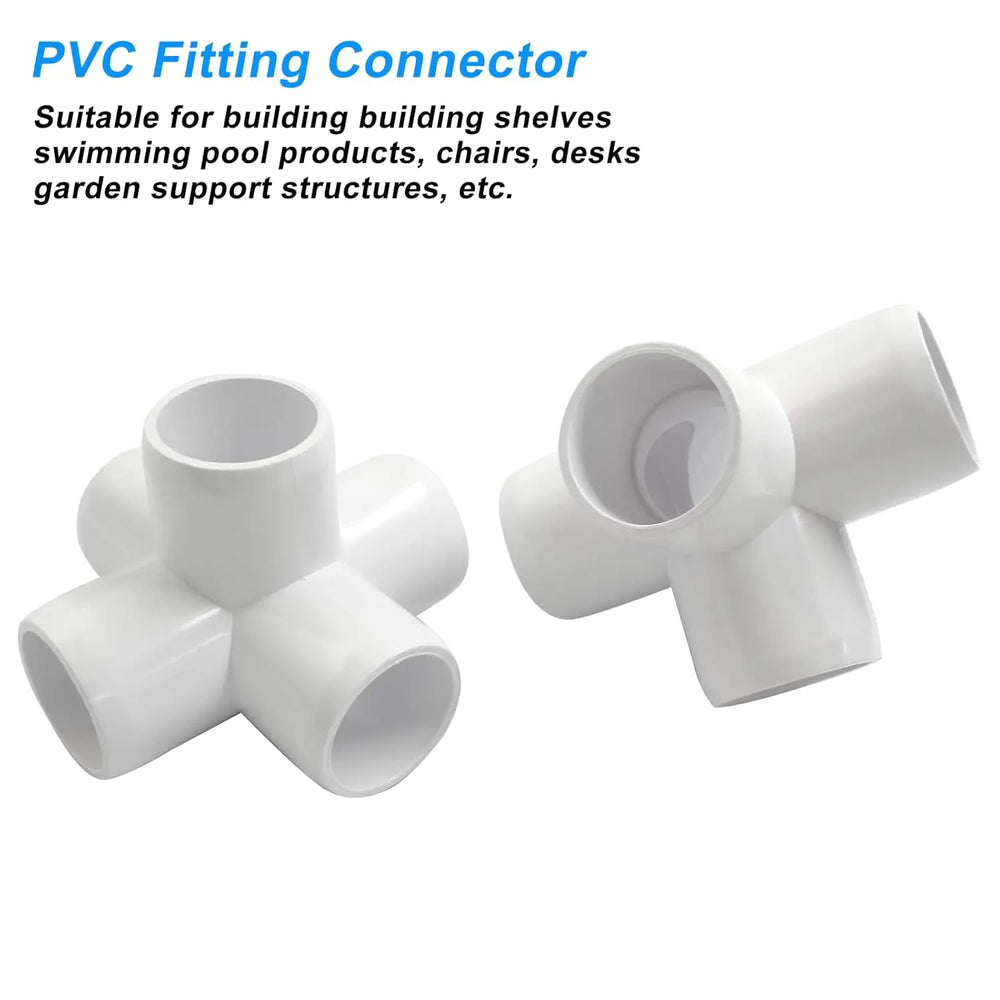 Urja Enterprise 4 Pcs 4-Way PVC Elbow Pipe Fitting – Durable Furniture Grade Corner Connector for DIY Racks, Shelves & Garden Support Structures Urja Enterprise