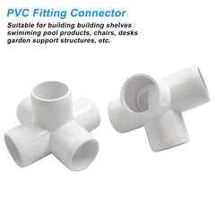 Urja Enterprise 4 Pcs 4-Way PVC Elbow Pipe Fitting – Durable Furniture Grade Corner Connector for DIY Racks, Shelves & Garden Support Structures Urja Enterprise