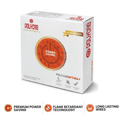 Polycab OPTIMA+ 90M coil | Flame Retardant | Lead free | 99.97% high purity copper | Rodent protection | PVC insulated housewire