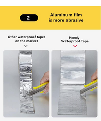 Urja Enterprise Leakage Repair Waterproof Tape for Pipe Leakage Roof Water Leakage Solution Aluminium Foil Tape Waterproof Adhesive Tape Sealing Butyl Rubber Tape for Leakage Silver Urja Enterprise