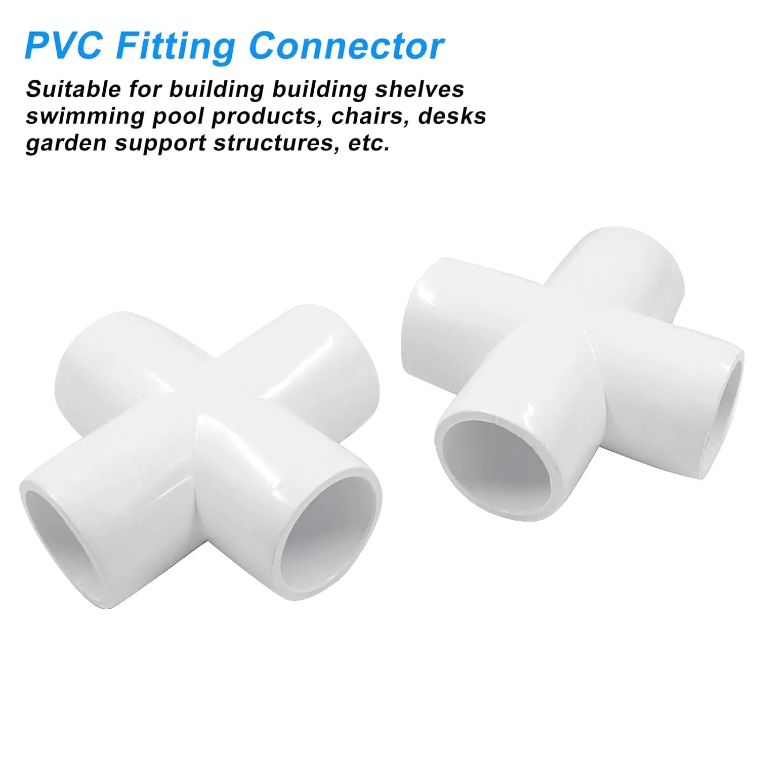 Urja Enterprise 4 Pcs 4-Way PVC Elbow Pipe Fitting – Durable Furniture Grade Corner Connector for DIY Racks, Shelves & Garden Support Structures Urja Enterprise