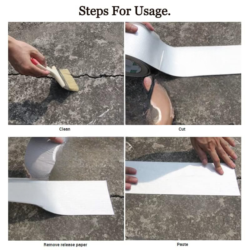 Urja Enterprise Leakage Repair Waterproof Tape for Pipe Leakage Roof Water Leakage Solution Aluminium Foil Tape Waterproof Adhesive Tape Sealing Butyl Rubber Tape for Leakage Silver Urja Enterprise