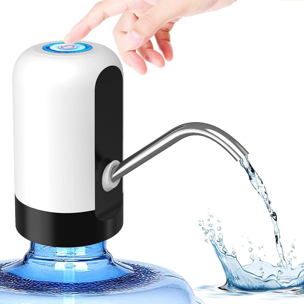 Urja Enterprise Automatic Wireless Water Can Dispenser Pump for 20 Litre Bottle Can, White/Black Default Title