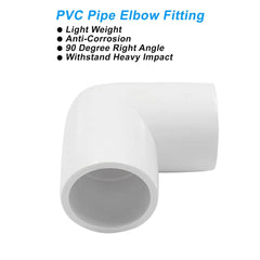 Urja Enterprise 4 Pcs 4-Way PVC Elbow Pipe Fitting – Durable Furniture Grade Corner Connector for DIY Racks, Shelves & Garden Support Structures Urja Enterprise