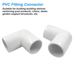 Urja Enterprise 4 Pcs 4-Way PVC Elbow Pipe Fitting – Durable Furniture Grade Corner Connector for DIY Racks, Shelves & Garden Support Structures Urja Enterprise