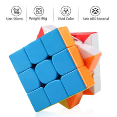 Urja Enterprise Cubes 3X3 High Speed Sticker Less Magic Puzzle Cube Game Toy Pack of 1,Multicolor,for Kid