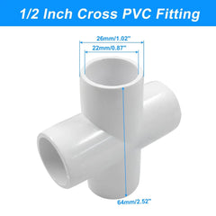 Urja Enterprise 4 Pcs 4-Way PVC Elbow Pipe Fitting – Durable Furniture Grade Corner Connector for DIY Racks, Shelves & Garden Support Structures Urja Enterprise