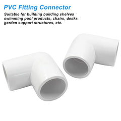Urja Enterprise 4 Pcs 4-Way PVC Elbow Pipe Fitting – Durable Furniture Grade Corner Connector for DIY Racks, Shelves & Garden Support Structures Urja Enterprise