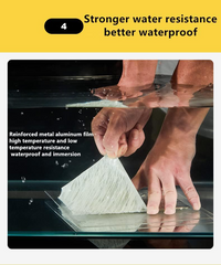Urja Enterprise Leakage Repair Waterproof Tape for Pipe Leakage Roof Water Leakage Solution Aluminium Foil Tape Waterproof Adhesive Tape Sealing Butyl Rubber Tape for Leakage Silver Urja Enterprise