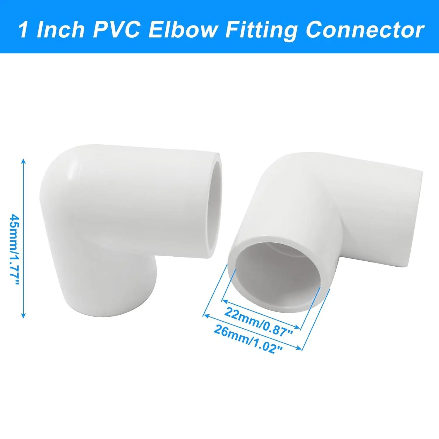 Urja Enterprise 4 Pcs 4-Way PVC Elbow Pipe Fitting – Durable Furniture Grade Corner Connector for DIY Racks, Shelves & Garden Support Structures Urja Enterprise