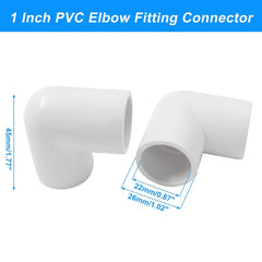 Urja Enterprise 4 Pcs 4-Way PVC Elbow Pipe Fitting – Durable Furniture Grade Corner Connector for DIY Racks, Shelves & Garden Support Structures Urja Enterprise