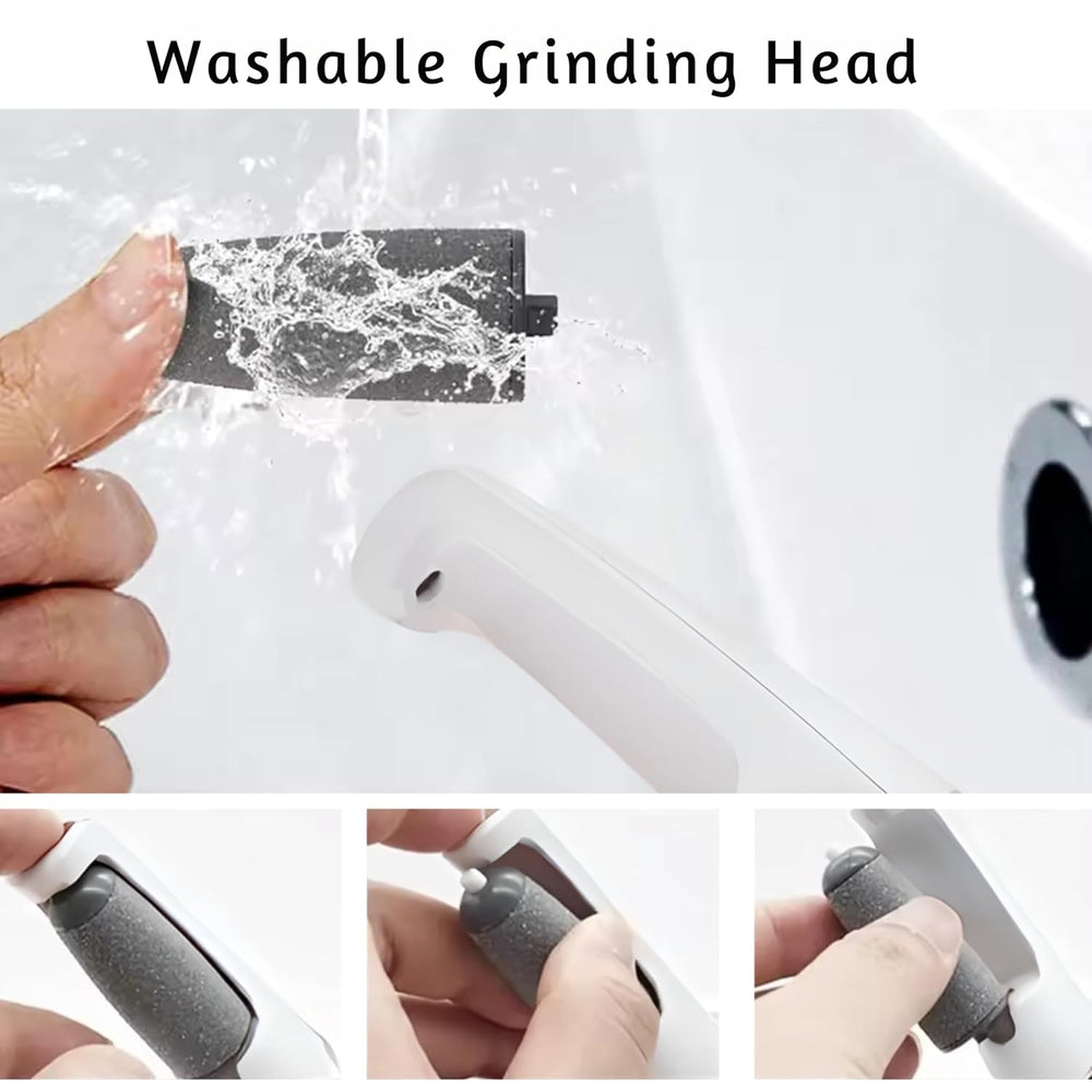 Urja Enterprise Rechargeable Callus Remover for Feet – Electric Foot File with 2 Speed Modes, 2 Interchangeable Rollers, Type-C Charging, Up to 120 Min Use, Pedicure Tool for Smooth, Soft Skin