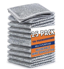 Urja Enterprise Non-Scratch Wire Dishcloth, Steel Scrubber for Utensils Cleaning, Multipurpose Wet and Dry Cleaning Dish Wash Cloth Scrubber for Washing Dishes, Sinks, Counters 25 Piece