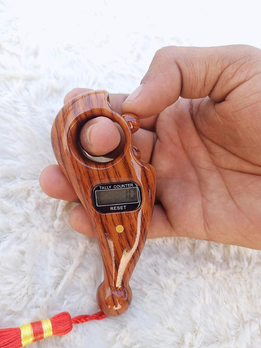 Urja Enterprise Digital Finger Counter for Pooja Meditation Prayer – Portable Japa Mala Counting Device, Tally Counter with LCD Display for Chanting, Mindfulness, and Spiritual Practice (Multicolor)