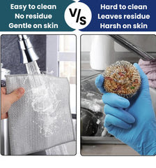 Urja Enterprise Non-Scratch Wire Dishcloth, Steel Scrubber for Utensils Cleaning, Multipurpose Wet and Dry Cleaning Dish Wash Cloth Scrubber for Washing Dishes, Sinks, Counters