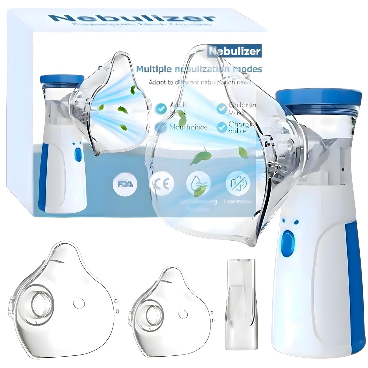 Urja Enterprise Nebulizer, Portable Mesh Nebulizer Mini Vaporizers Handheld Atomizers for Adults and Children,Ultrasonic Humidifier for Home and Travel Use, Steam Mesh Inhalators (2025 Blue) Default Title