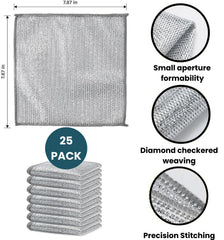 Urja Enterprise Non-Scratch Wire Dishcloth, Steel Scrubber for Utensils Cleaning, Multipurpose Wet and Dry Cleaning Dish Wash Cloth Scrubber for Washing Dishes, Sinks, Counters