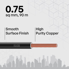 Polycab OPTIMA+ 90M coil | Flame Retardant | Lead free | 99.97% high purity copper | Rodent protection | PVC insulated housewire