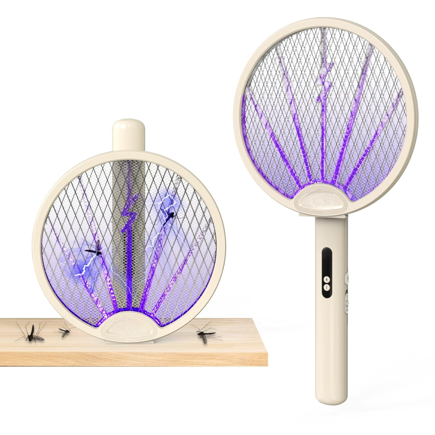 Urja Enterprise Mosquito Bat with UV Light, Foldable Mosquito Racket Rechargeable, 2 in 1 Auto Mosquito Killer, Racket for Mosquitoes, Electric Fly Swatter with Lithium-ion Battery, (Multicolor)
