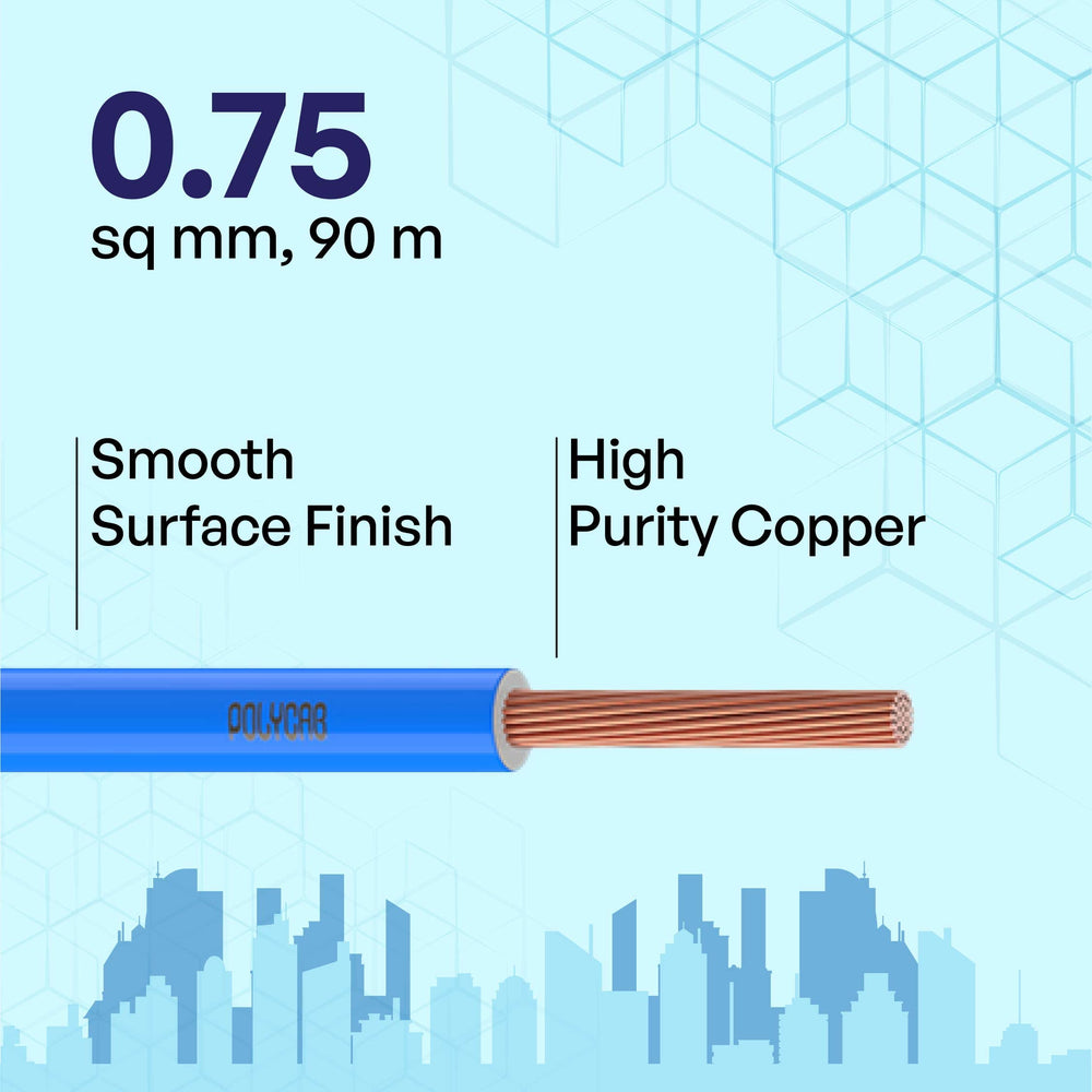 Polycab OPTIMA+ 90M coil | Flame Retardant | Lead free | 99.97% high purity copper | Rodent protection | PVC insulated housewire
