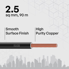 Polycab OPTIMA+ 90M coil | Flame Retardant | Lead free | 99.97% high purity copper | Rodent protection | PVC insulated housewire