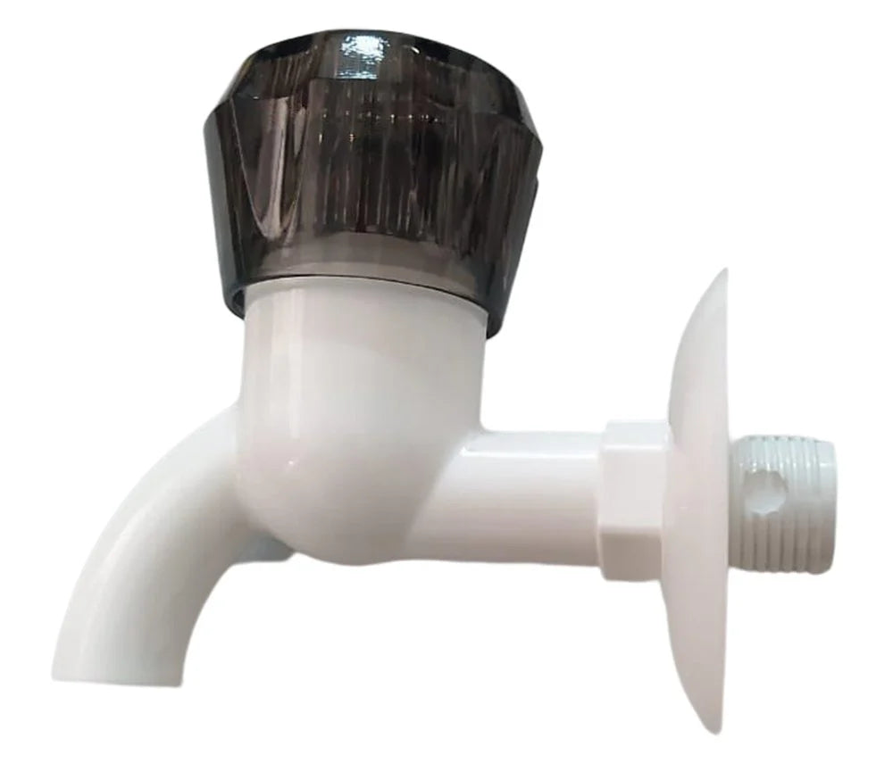 Urja Enterprise Cock Foam Flow Water Tap Short Body 90degree body for Bathroom & Kitchen with Flange Superior Plastic Taps  (Multi color) (pack of 1) (CP-103) Urja Enterprise