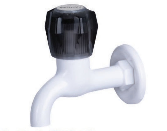 Urja Enterprise Cock Foam Flow Water Tap Short Body 90degree body for Bathroom & Kitchen with Flange Superior Plastic Taps  (Multi color) (pack of 1) (CP-103) Urja Enterprise