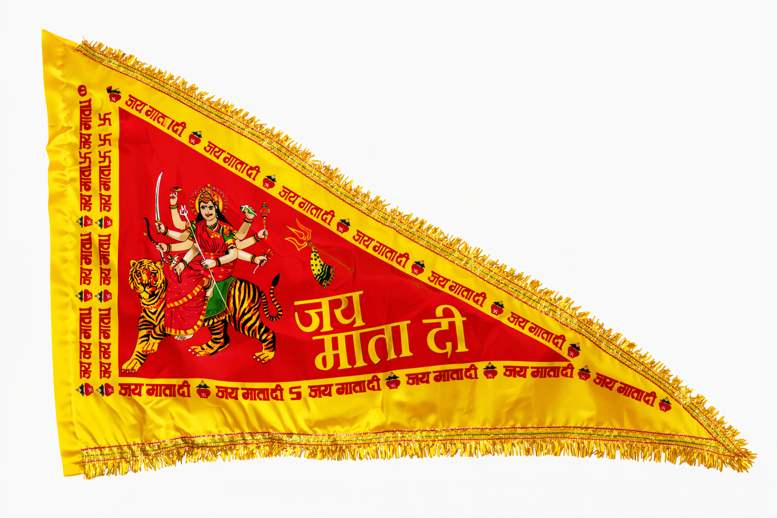 Urja Enterprise Heavy Mill Printed All Hindu Bhagwan & Mata Ji Flags (Dhwaj) (1.5 MTR) Jay Mata Ji