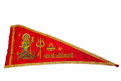 Urja Enterprise Heavy Embroidered All Hindu Bhagwan & Mata Ji Flags (Dhwaj) (2 MTR) Jay Khodiyar Maa
