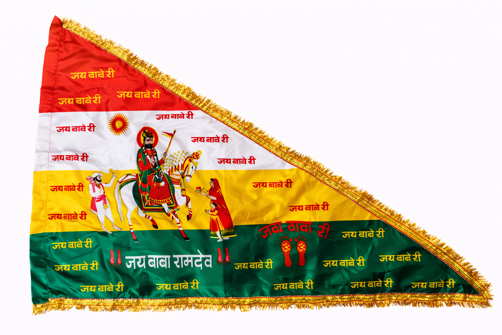 Urja Enterprise Heavy Mill Printed All Hindu Bhagwan & Mata Ji Flags (Dhwaj) (1.5 MTR) Jay Baba Ramdev