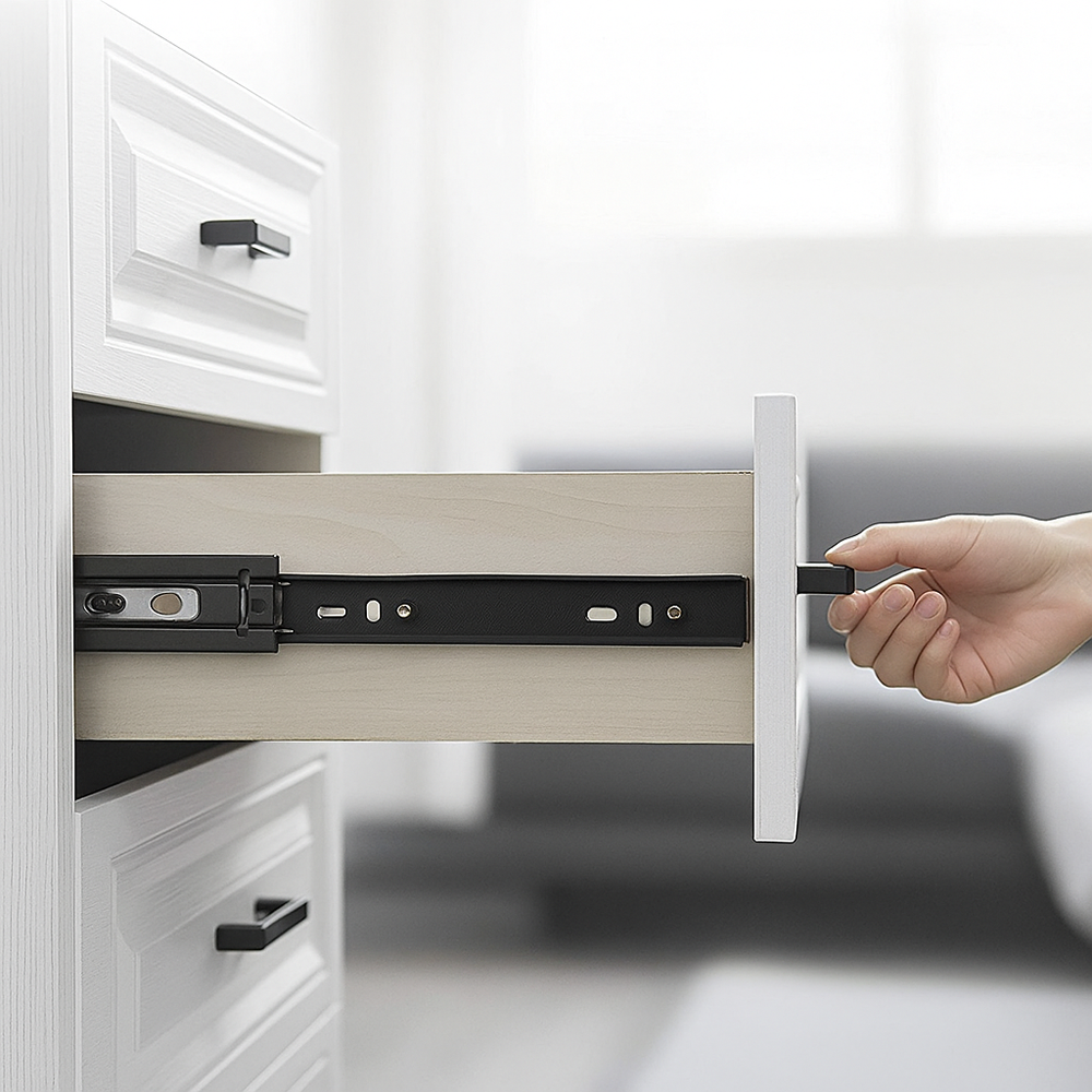 Urja Enterprise 16″ Heavy Duty Drawer Channel – Smooth Close Black Slider Urja Enterprise
