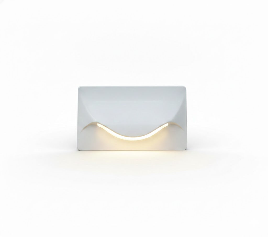 Urja Enterprise Premium 4 Module ITALLIC Smiley Foot Light – White Modular Recessed Step & Wall Light for Modern Interior Staircase Lighting