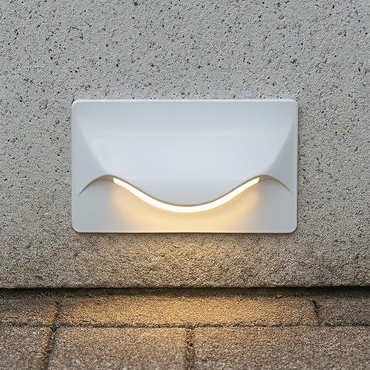 Urja Enterprise Premium 4 Module ITALLIC Smiley Foot Light – White Modular Recessed Step & Wall Light for Modern Interior Staircase Lighting