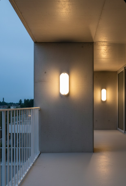 Urja Enterprise 9W Outdoor LED Bulkhead Wall & Ceiling Light – Mount Lamp for Balcony, Staircase, Parking, Terrace & Exterior Lighting (Multicolor)